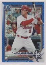 2021 Bowman Chrome Prospects Mega Box Blue Mojo Refractor /150 Nolan Gorman 0sr1