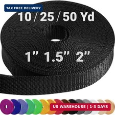 3/4" 5/8" 1" 1.5" 2" Webbing - 10 25 50 Yards - 40 Colors - Heavy Duty