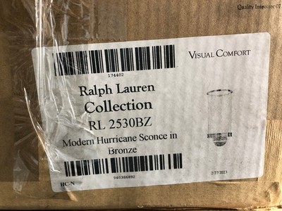 Visual Comfort Ralph Lauren RL 2530BZ Modern 13'' Tall Bathroom Sconce
