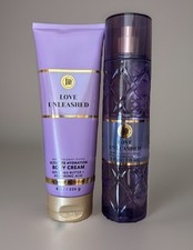 2pc Set Bath  Body Works LOVE UNLEASHED Luxury Fine Fragrance Mist Body Cream