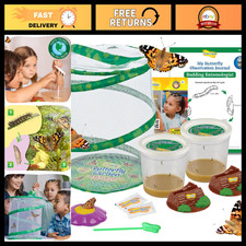 Butterfly Garden Kit with 10 Live Caterpillars - Educational Science Activity fo