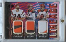 Joe Burrow / Ken Anderson / Dalton 2020 Illusions Triple Patch RC Bengals 42/50