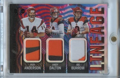 Joe Burrow / Ken Anderson / Dalton 2020 Illusions Triple Patch RC
