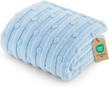 Bedsure Dog Blanket for Small Dogs Washable - Fluffy Fuzzy S 25x35 , Blue Dot