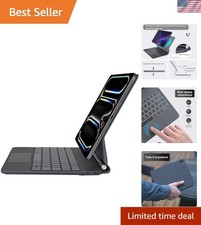 Magic Keyboard for Ipad Pro 13-Inch M4 2024, Easy-Set Magnetic Keyboard Case W