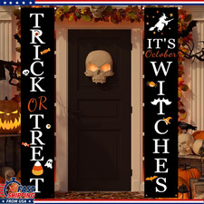 Halloween Porch Banners for Hanging Decorations Indoor Outdoor Halloween Porch B