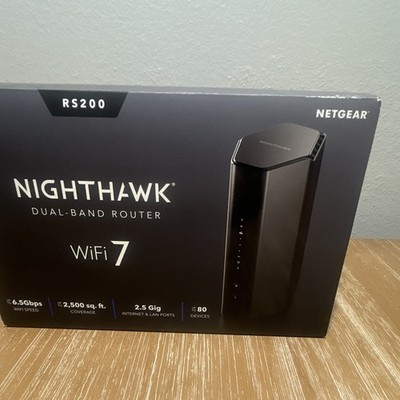 NETGEAR Nighthawk RS200 WiFi 7 Dual-Band Router 6.5Gbps 4x2.5G USB 3.0