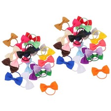 40 Pcs Bowtie for Little Puppy Bows Dogs Girl Small Bowknot Hair