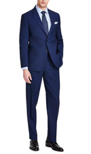 Nautica Men's Suit 42L 36x32 Navy Blue Birdseye Modern Fit Bi-Stretch NWT