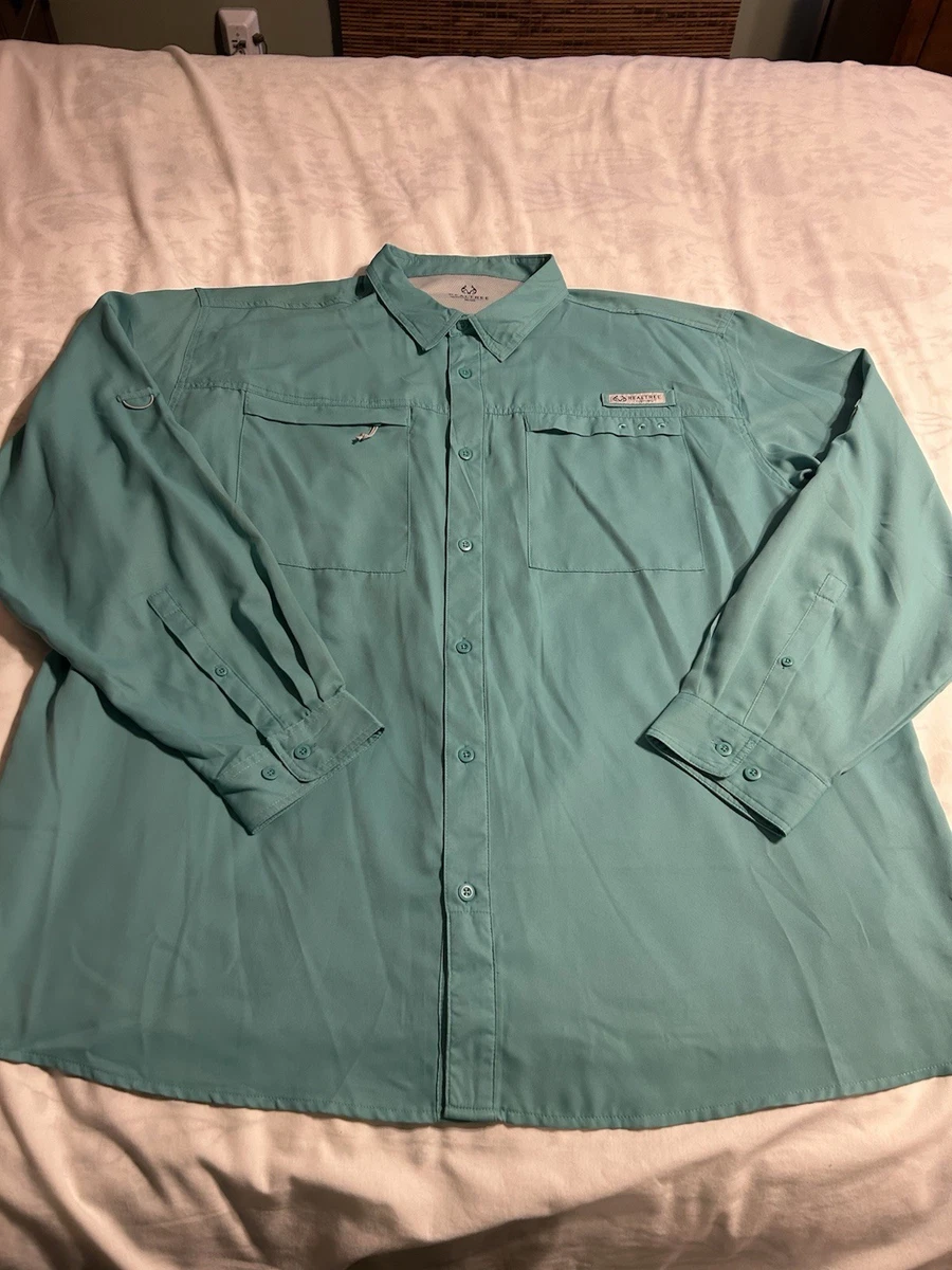 Chemise De Pêche Magellan Outdoors Homme - Manches Longues - RealTree Wave - 3XL - Bleu