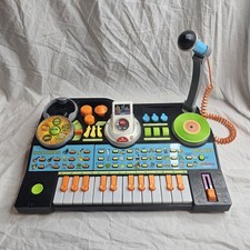 VTech KidiJamz DJ Music Studio Piano Keyboard Black w/Mic MP3