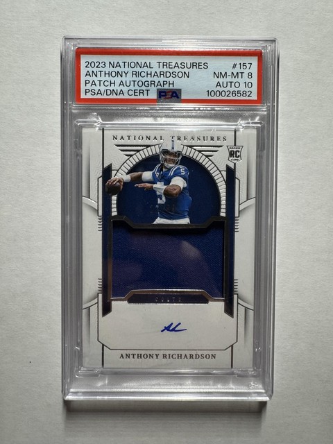 Anthony Richardson 2023 Panini National Treasures Rookie Patch Autographs
