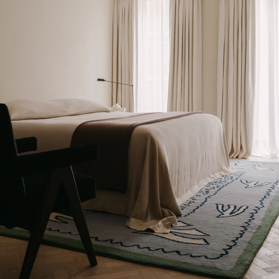 Hand-Tufted Wool Rug 9x12 – Handmade Scandinavian Abstract Modern Area Rug - Image 2 of 4