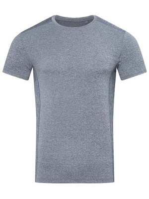 STEDMAN T-Shirt RECYCLED SPORTS-T RACE MEN Herren Kurzarm DENIM HEATHER