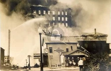 Saving Gas Station From Fire RPPC Photo Postcard COPY