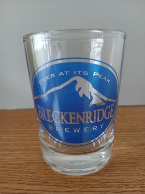 HTF Breckenridge Brewery Shot/Taster Beer Glass ''Beer At Its Peak'' Ski Resort CO