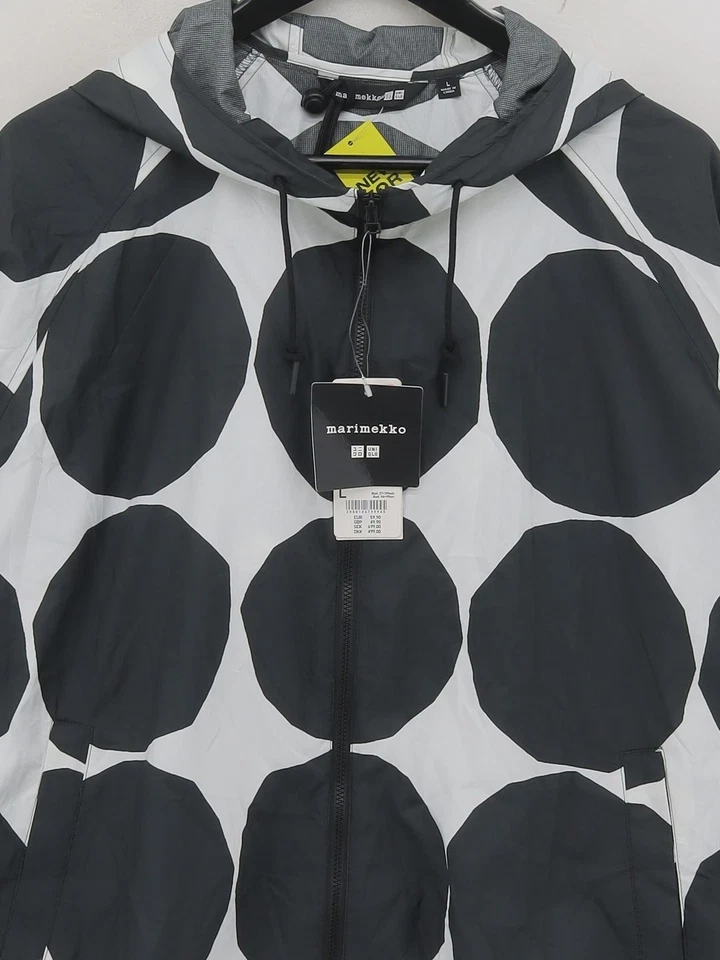 Chaqueta Mujer Marimekko And Uniqlo L Negra Geométrica 100% Poliéster Parka Foto 3 de 4