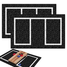 2 Packs Cornhole Mats 5 x 8 Ft Felt Prevent Slipping Cornhole Pads for Cornho...