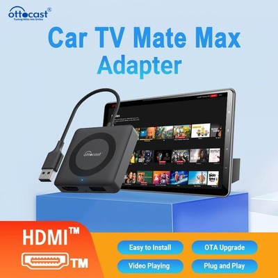 3in1 Ottocast HDMI Adapter Wireless CarPlay+Android Video Converter TV Stick *US