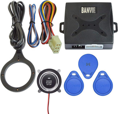 Car Alarm System RFID Push Engine Start Button & Keyless Go System for Vehicle A