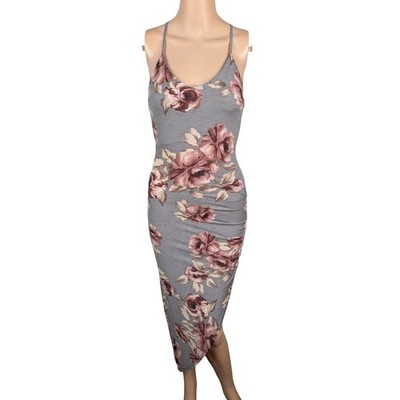Windsor Vintage Y2K Floral Maxi Dress XS | Ruched Side Slit Whimsigoth Fairy