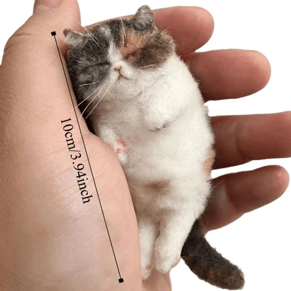 Beginner Friendly Wool Felt Cat Material Bag  Beginner Craft - Image 2 of 4