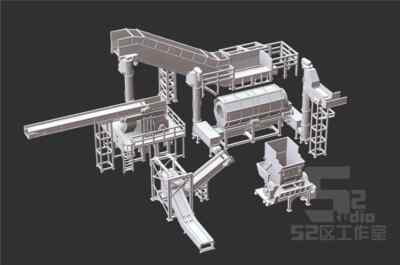 1/100 Scene Factory facility building hangar miniature 3D printed model kits 