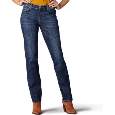 Lee Women's Relaxed Fit Straight Leg Jean in Medium Blue - Size 22W