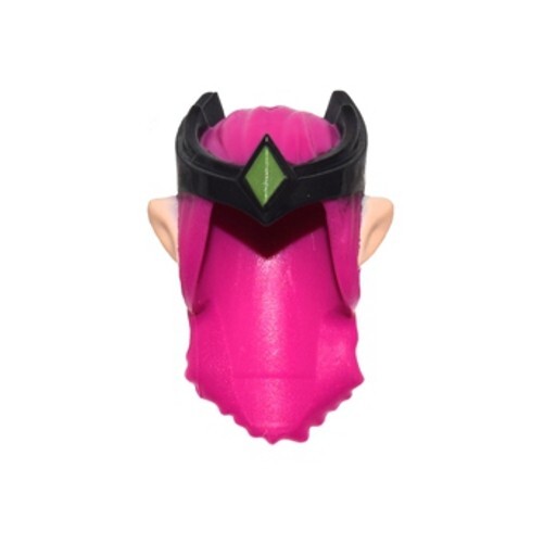 LEGO - Minifig, Hair Long w/ Braid, Elves Ears and Black Crown