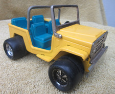 Buddy L JEEP 4X4 "Bike Hauler" in Metal Yellow Version Vintage Japan