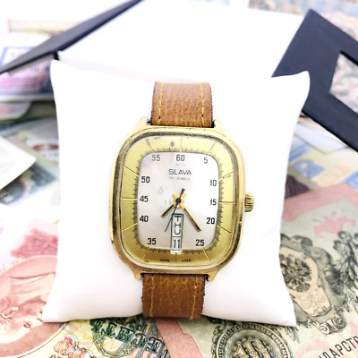  Seltene Slava Refrigerator UdSSR Sowjetische Armbanduhr Armbanduhr 2428 Kü...