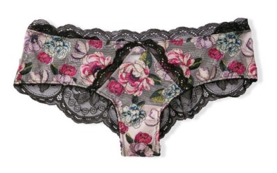 VICTORIAS SECRET VERY SEXY WILD ROSES EMBROIDERED CHEEKY PANTY XS S M L XL NWT