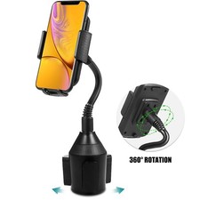 Univeasal Adjustable Gooseneck Cup Holder Cradle Car Mount For Cell Phone GPS