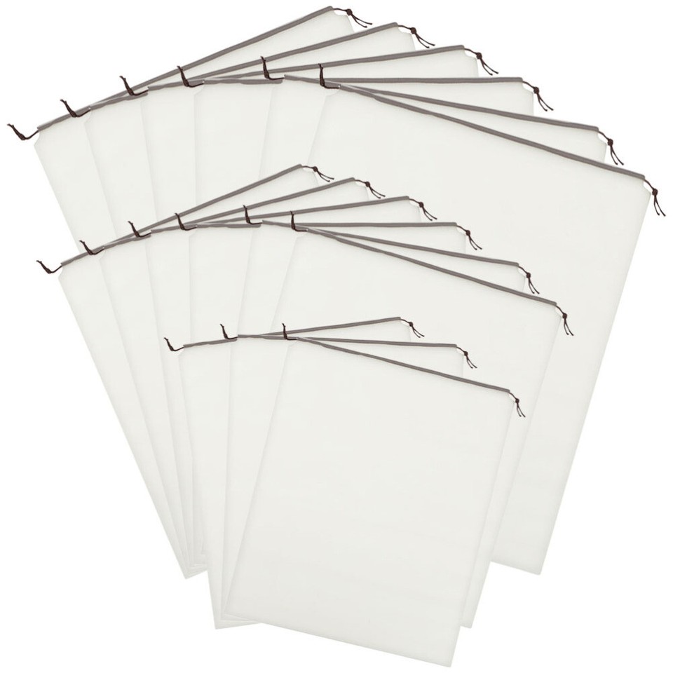 3 PCS PE Drawstring Bag Dirty Clothes Clear Bags Travel Laundry Hamper