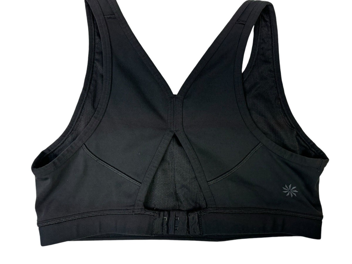 Athleta Womens Medium Black Stealth Sports Bra EUC | eBay