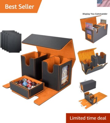 #ad Elite MTG Deck Storage Solution: 200 Cards with Magnetic Closure amp; 3 Compartment $40.50