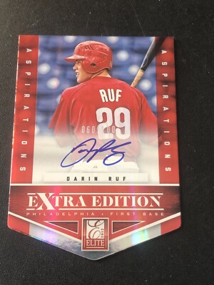 2012 Elite Extra Edition Aspirations Die-Cut /100 AUTO Darin Ruf #199