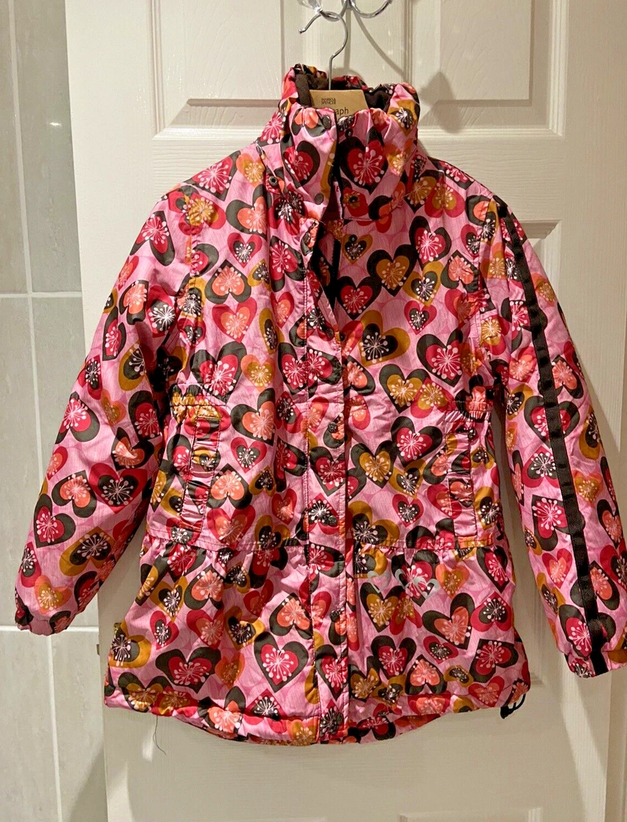 Heart print shop coat