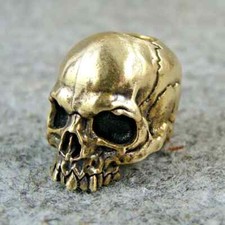 Brass Beads Solid Skull Lanyard Bead Knife Paracord Beads Bracelet Pendant