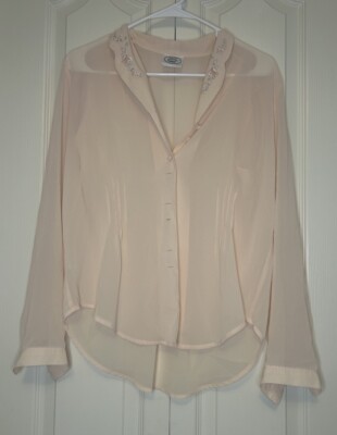 Women's Transparent Button Up Top | Size 8 | eBay