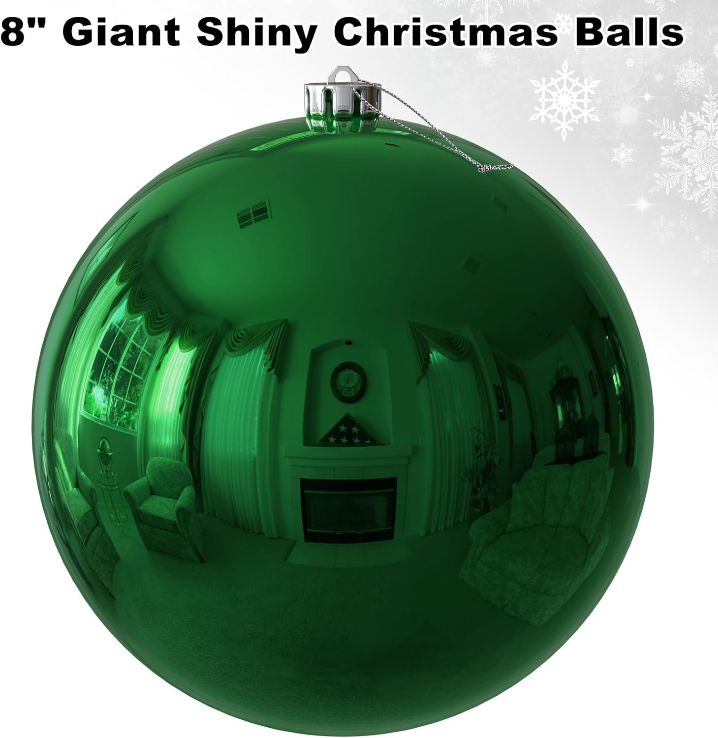 Green 8.0" Extra Large Christmas Balls Christmas Tree Decoration