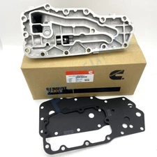 Oil Filter Mount Housing W/Gaskets For 89-02 Dodge Cummins 6B 6BT 6BTA 5.9L