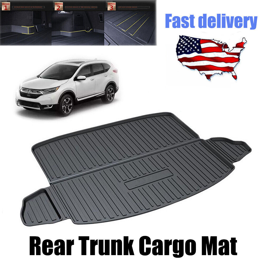All Weather For Honda CRV CR-V 2017-2022 TPO Trunk Mat Cargo Liner Floor Mat