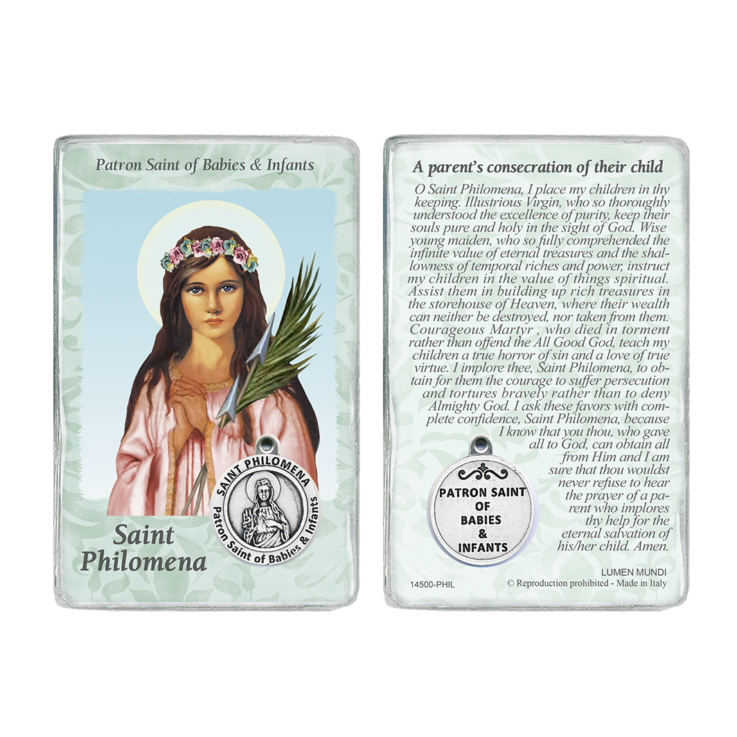 Saint Philomena Novena Laminated Catholic Prayer Holy Card With Prayer On Back Pack Of 25 Saint Philomena Novena Laminated Catholic Prayer Holy Card With Prayer On Back Pack Of 25