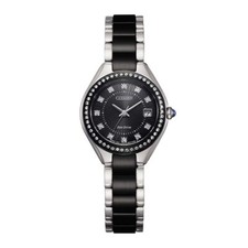 Citizen EW2559-51E Eco-Drive Silhouette Crystal Black  Silver Tone Ladies Watch