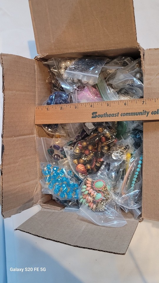 4lbs Box of all wearable Jewelry, Vintage, From All Decades, Fun!!! eBay