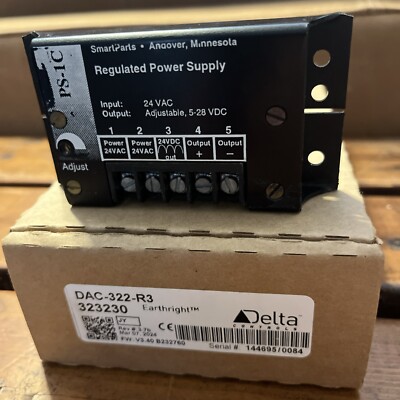* SMART PARTS PS-1C REGULATED POWER SUPPLY 24VAC 5-28VDC Open Box