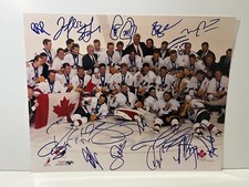 Team Canada 2002 Gold Metal Hockey 17 Auto 11x14 Lemieux Yzerman Sakic Brodeur