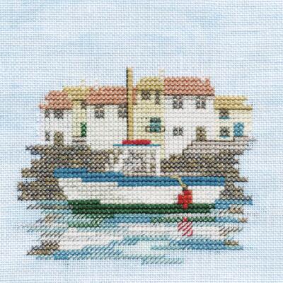 Bothy Threads Kreuzstich-Set ''Menuette   Hafen'', 10x10cm, DWMIN03A, Zählmuster