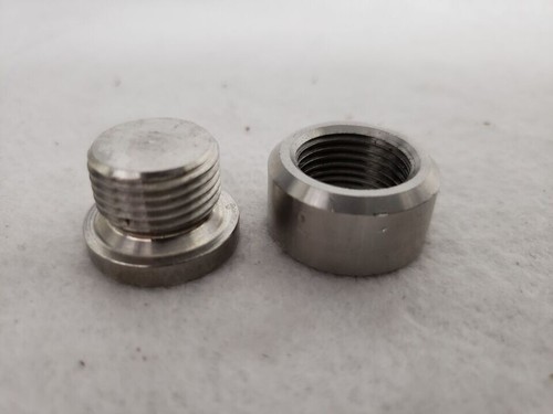 Oxygen Sensor O2 Weld on Stepped Nut & Cap Bung Kit M18*1.5 Thread S1P2 ...